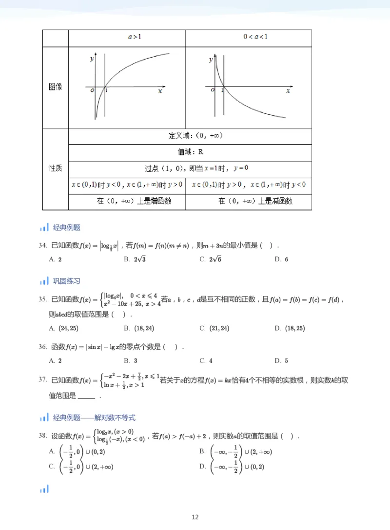 基本初等函数(学生版)_高中三年全科资料_高中_学而思高中数学（暑假衔接）面授升高..高二.高三_学而思高中面授升高三暑假讲义+题集（小一轮）