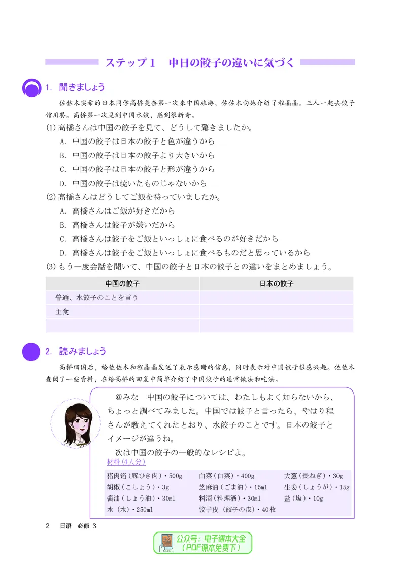 必修3_高中三年全科资料_高中_高中电子教材_高中日语