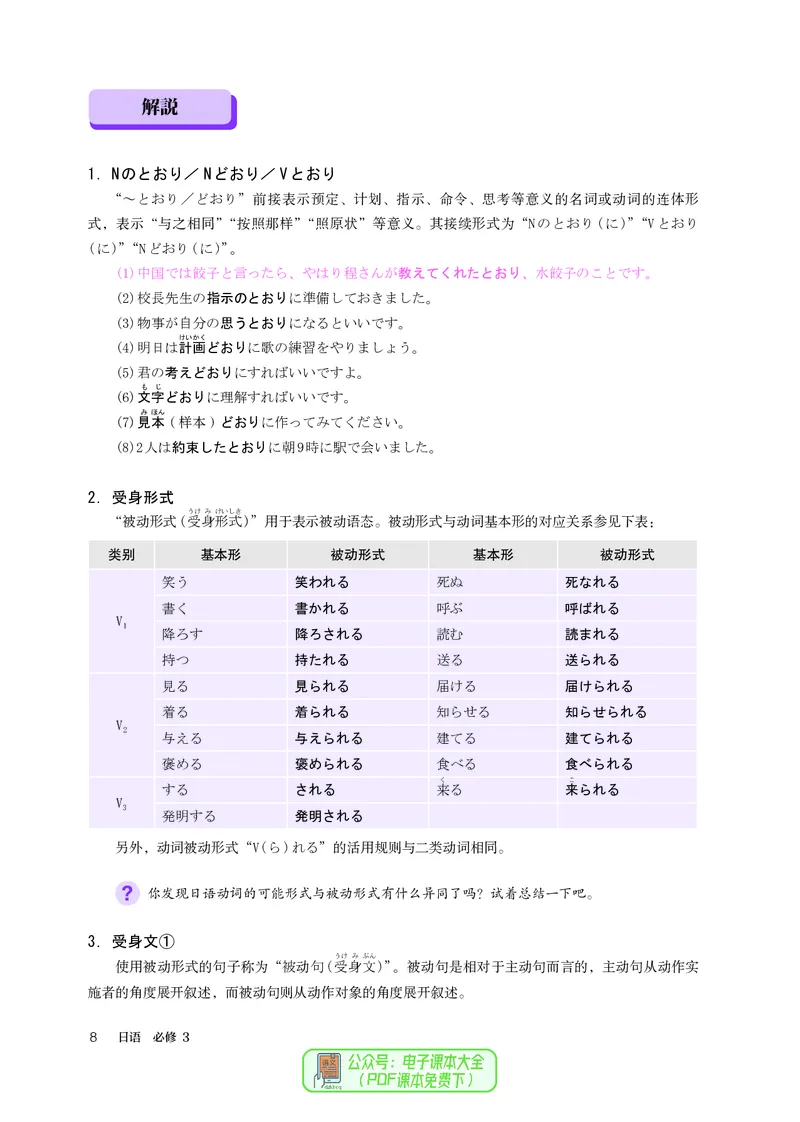 必修3_高中三年全科资料_高中_高中电子教材_高中日语