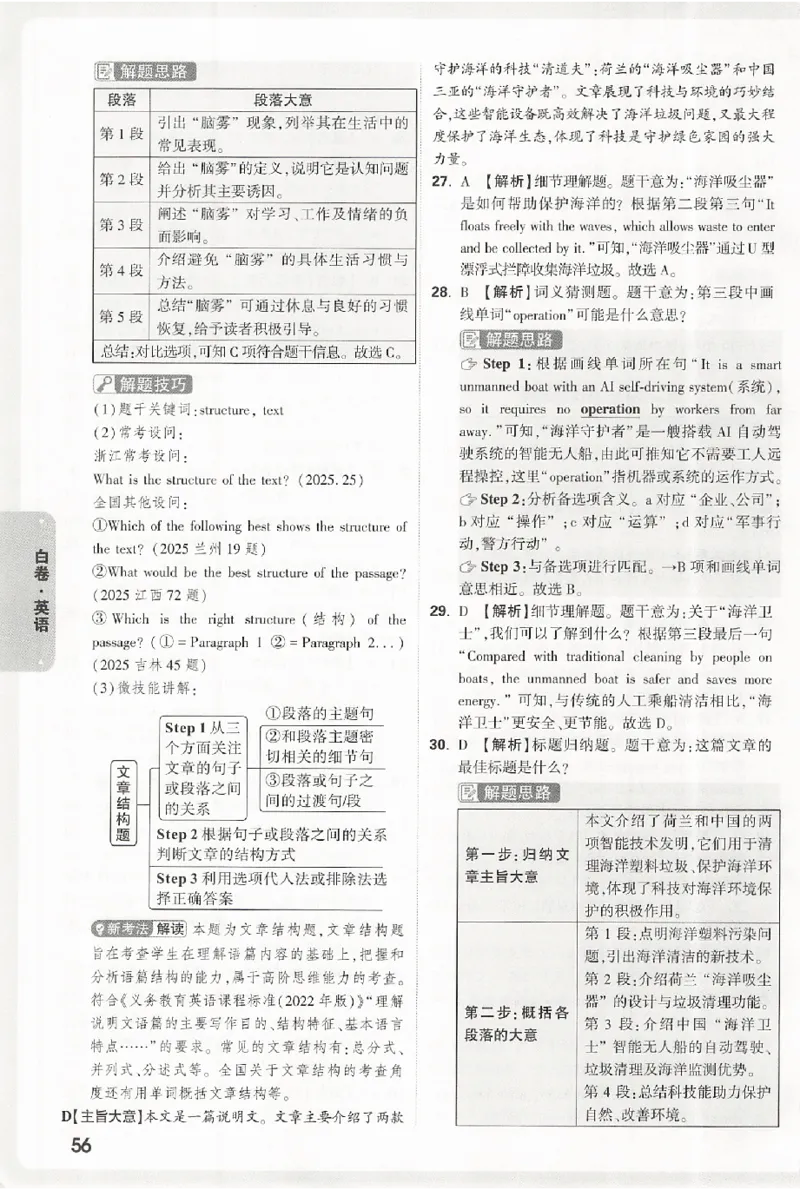 2026《万唯中考&bull;浙江黑白卷》英语白卷答案_中考押题2026《中考押题》系列（9科全套实时更新中）_万唯2026版初中《万唯黑白卷》7科全套（浙江）