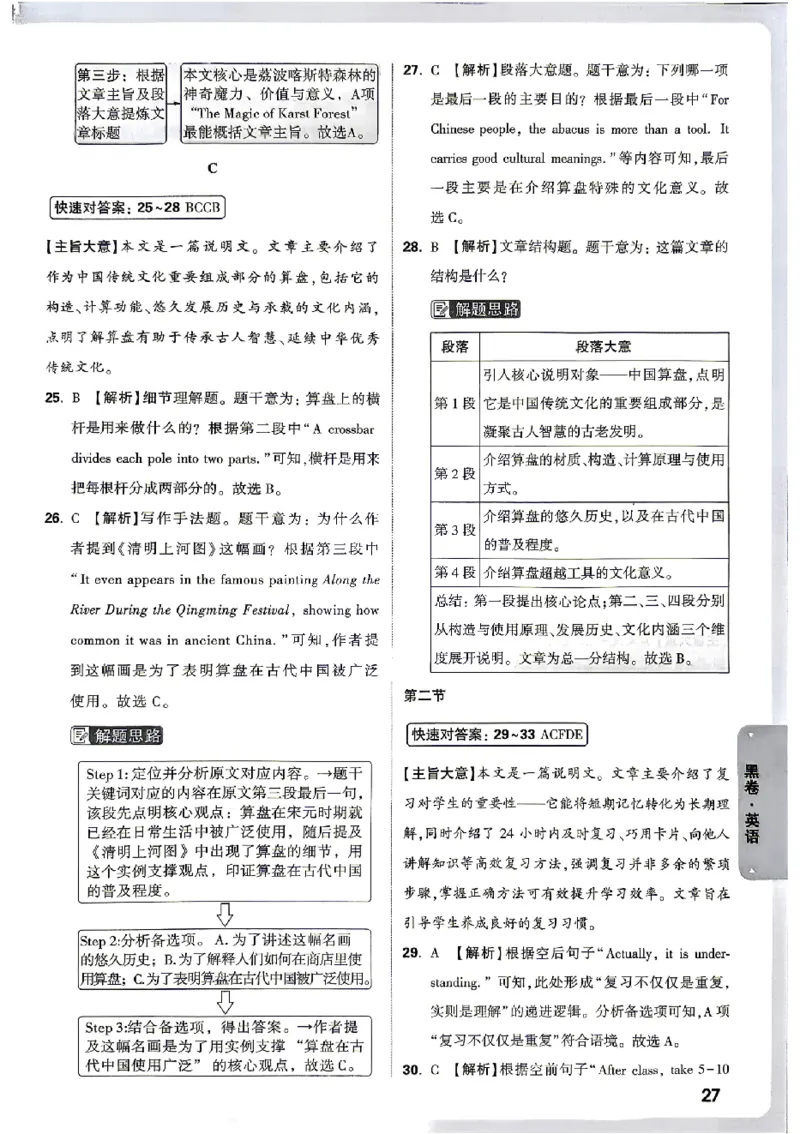 2026《万唯中考&bull;贵州黑白卷》英语答案_中考押题2026《中考押题》系列（9科全套实时更新中）_万唯2026版初中《万唯黑白卷》7科全套（贵州）