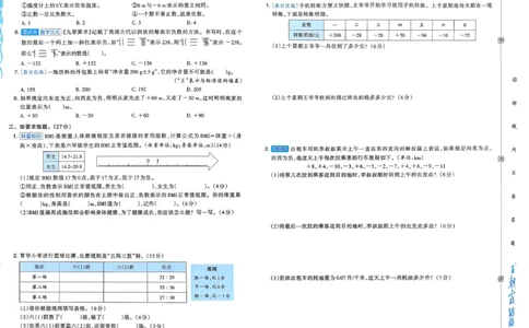 6下《王朝霞单元活页卷》数学人教版26春_2026春人教数学《王朝霞单元活页卷》