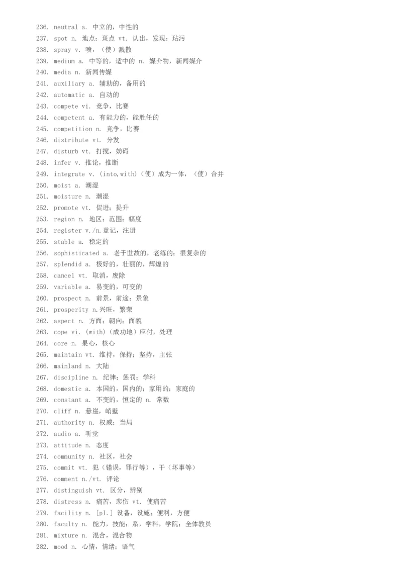 必考必记300个完形填空高频词_高中三年全科资料_高中_2高中9科分类资料包_3高中英语