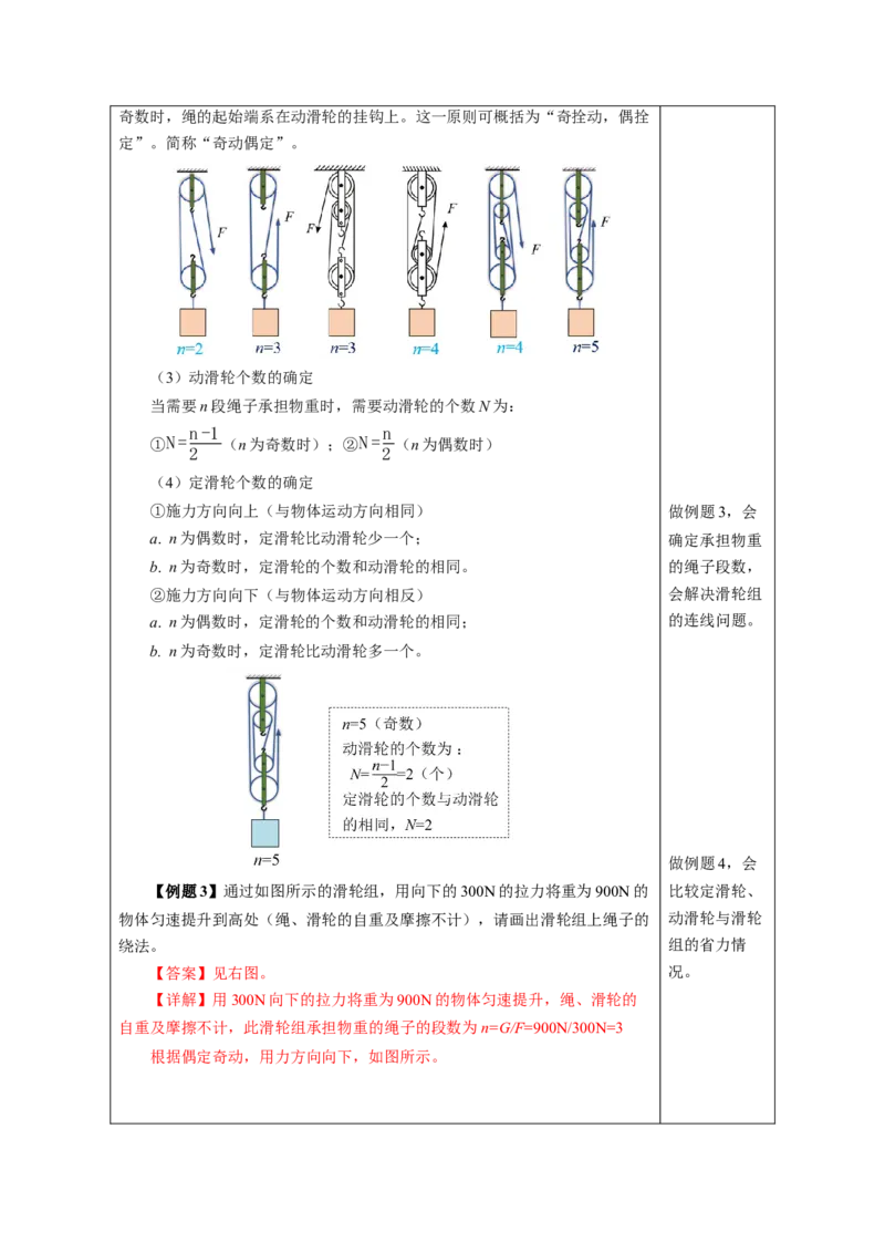 12.3滑轮（教学设计）-（人教版2024）_初物_八年级上下册+九年级全一册物理_八年级物理下册_教学设计（更新中）