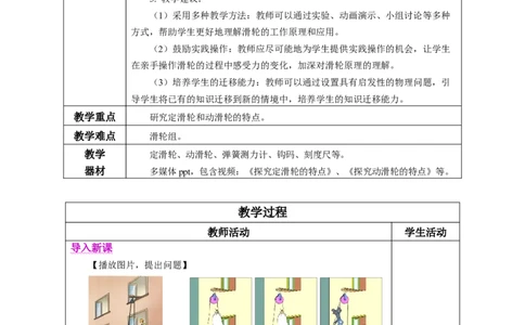 12.3滑轮（教学设计）-（人教版2024）_初物_八年级上下册+九年级全一册物理_八年级物理下册_教学设计（更新中）