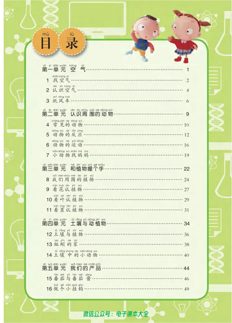 01六制一下科学_电子课本_小学电子课本_05科学_青岛版（63、54版）_小学科学青岛六三制1-6下册