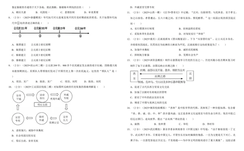 03秦汉时期：统一多民族国家的建立与巩固（单元测试卷）含解析_8历史中考复习_2026年中考复习（更新中）_2026中考历史一轮复习课件+教案+单元测试卷_单元测试