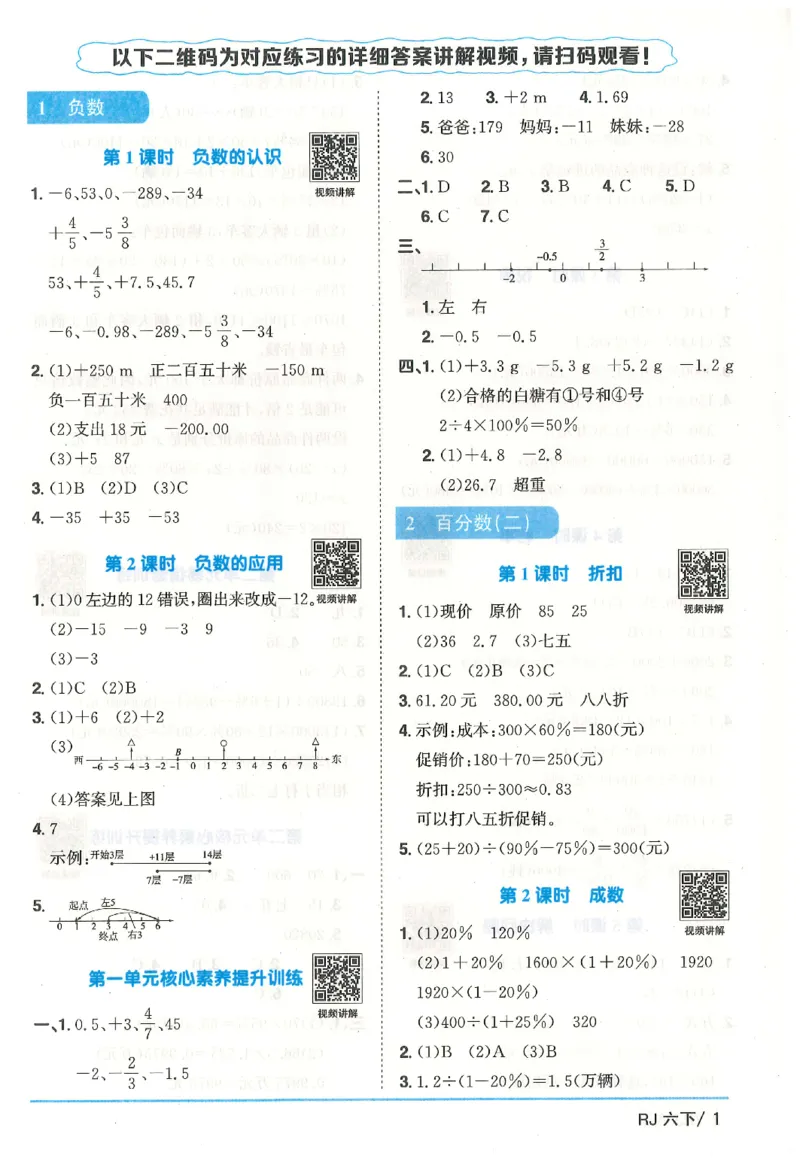 6下《阳光同学课时优化作业》数学人教版26春_2026春人教数学《阳光同学课时优化作业》_6下《阳光同学课时优化作业》数学人教版26春