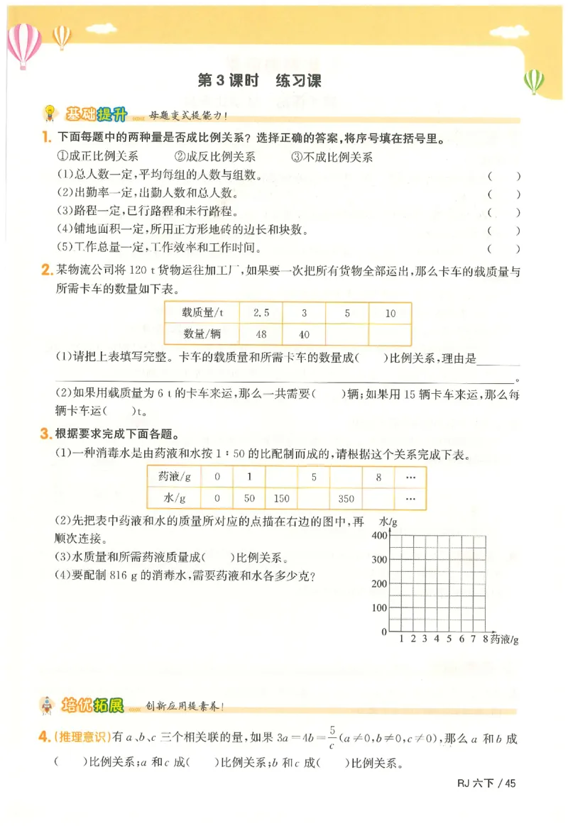 6下《阳光同学课时优化作业》数学人教版26春_2026春人教数学《阳光同学课时优化作业》_6下《阳光同学课时优化作业》数学人教版26春