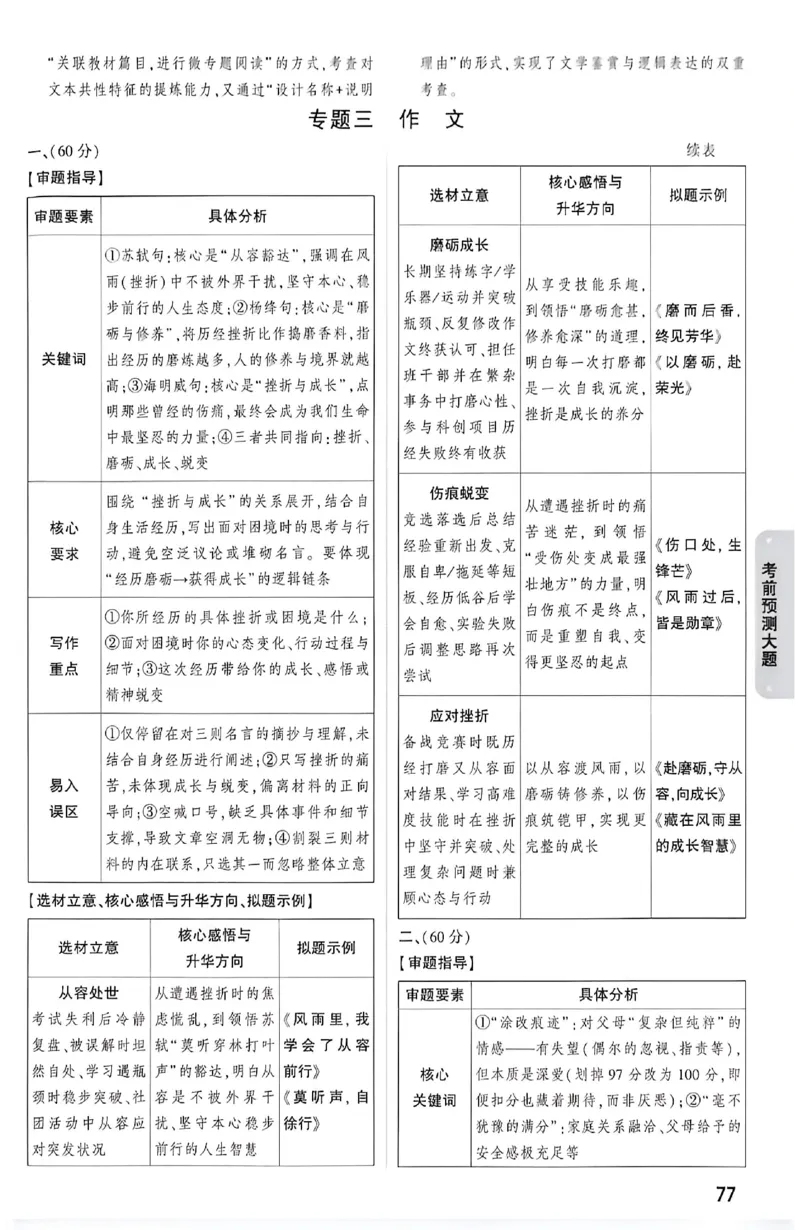 2026《万唯中考&bull;成都黑白卷》考前预测大题答案_中考押题2026《中考押题》系列（9科全套实时更新中）_万唯2026版初中《万唯黑白卷》5科全套（成都）
