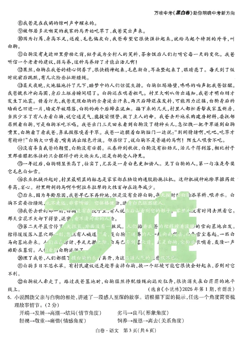2026《万唯中考&bull;浙江黑白卷》5科白卷_中考押题2026《中考押题》系列（9科全套实时更新中）_万唯2026版初中《万唯黑白卷》语英数理化（甘肃）_2026《万唯中考黑白卷》多地方版