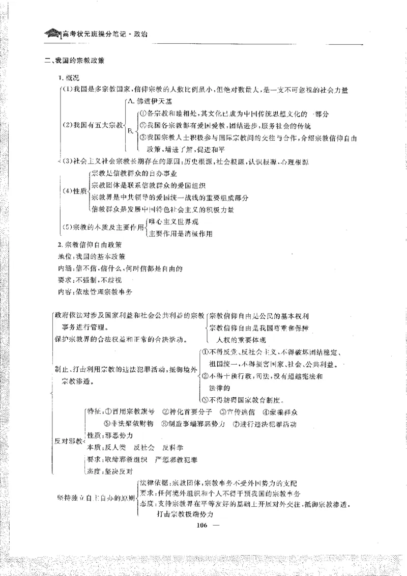 政治高考状元班提分笔记_高中三年全科资料_高中_高中1_《高考状元班提分笔记》