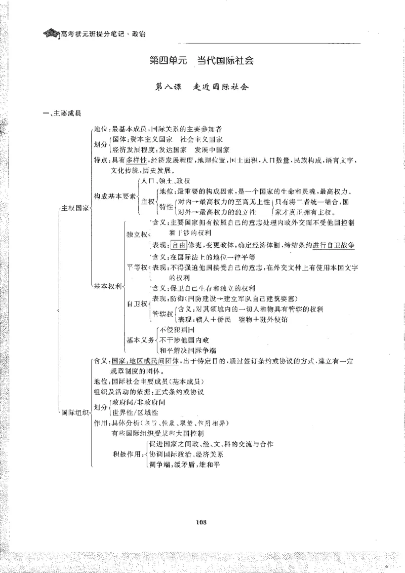 政治高考状元班提分笔记_高中三年全科资料_高中_高中1_《高考状元班提分笔记》