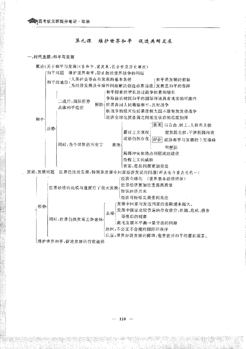 政治高考状元班提分笔记_高中三年全科资料_高中_高中1_《高考状元班提分笔记》