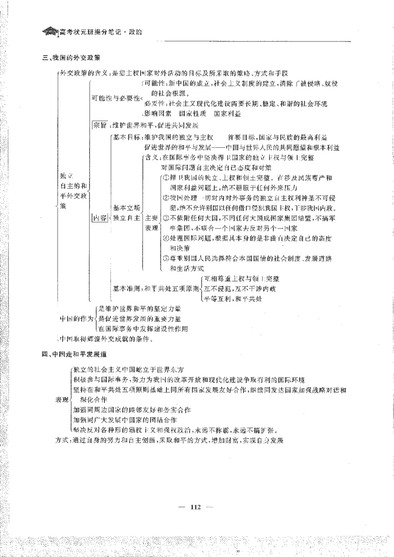 政治高考状元班提分笔记_高中三年全科资料_高中_高中1_《高考状元班提分笔记》