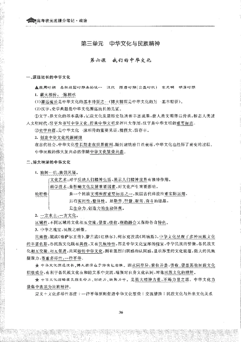 政治高考状元班提分笔记_高中三年全科资料_高中_高中1_《高考状元班提分笔记》