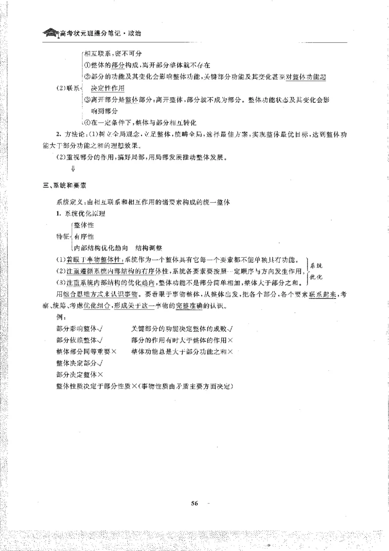 政治高考状元班提分笔记_高中三年全科资料_高中_高中1_《高考状元班提分笔记》