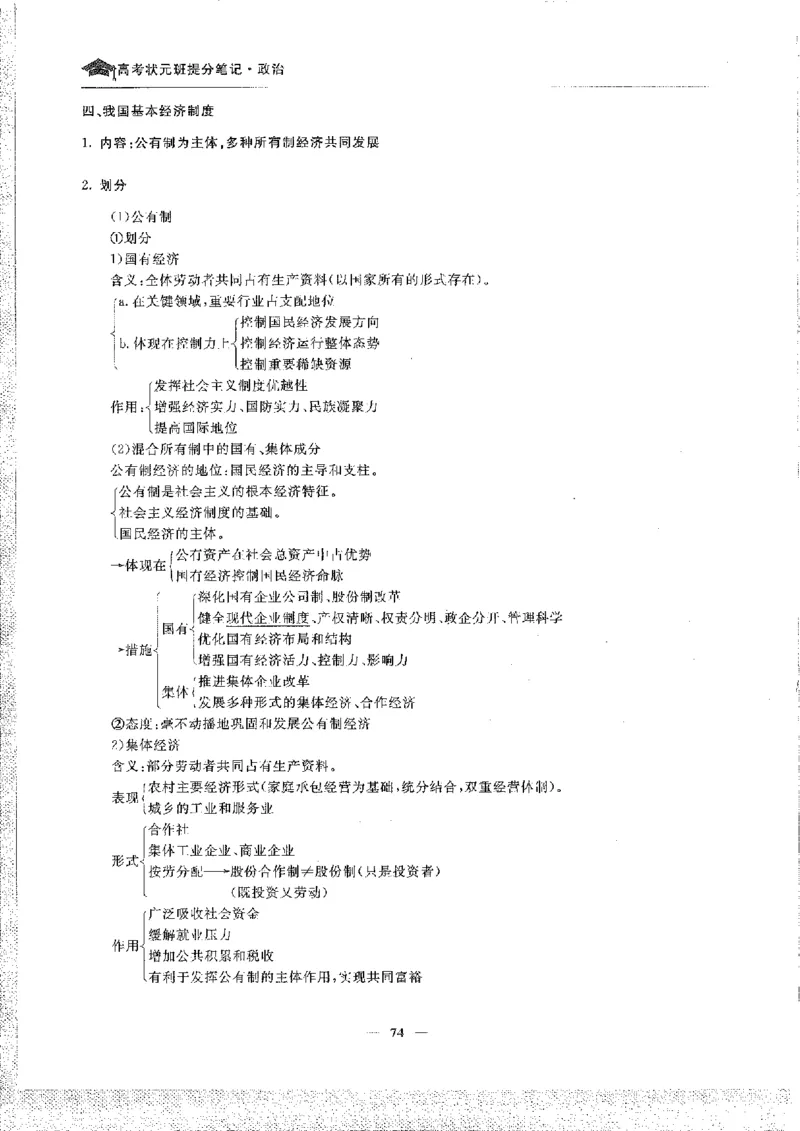 政治高考状元班提分笔记_高中三年全科资料_高中_高中1_《高考状元班提分笔记》