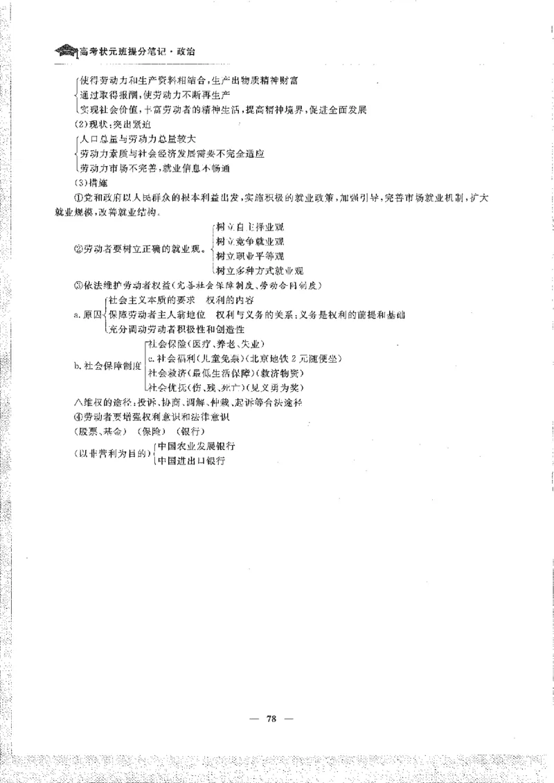 政治高考状元班提分笔记_高中三年全科资料_高中_高中1_《高考状元班提分笔记》