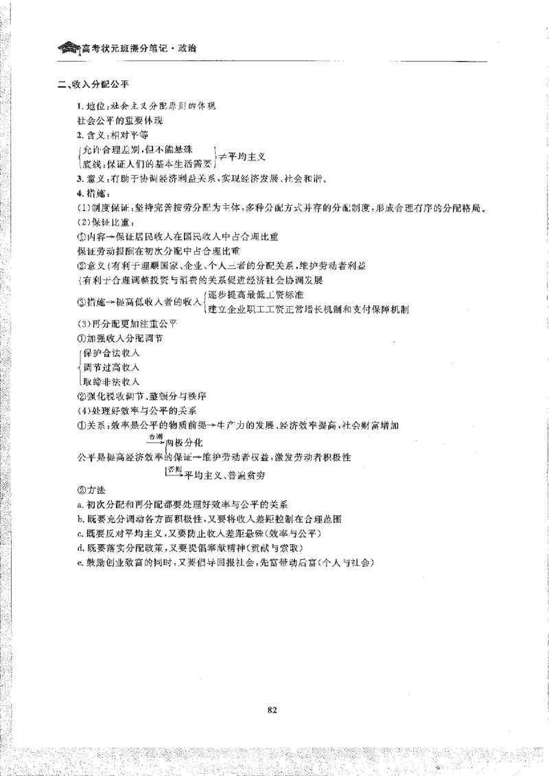 政治高考状元班提分笔记_高中三年全科资料_高中_高中1_《高考状元班提分笔记》