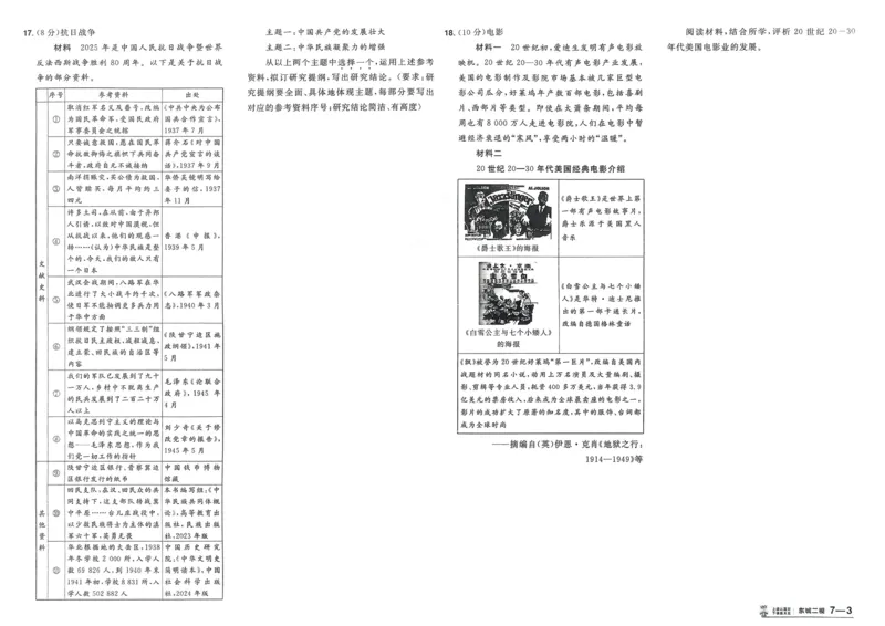 历史_高中三年全科资料_高中_2026版高考《金考卷特快专递》9科全套（2期）