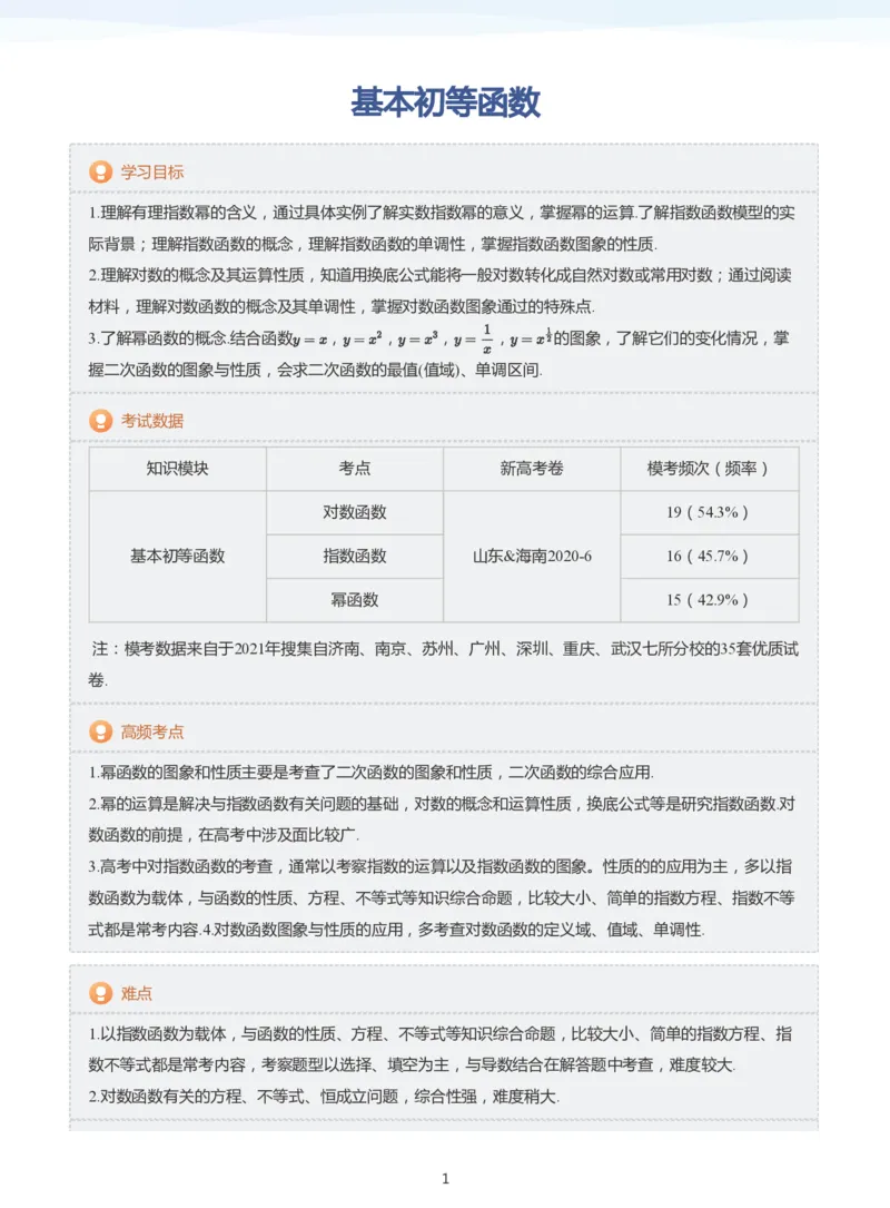 基本初等函数(教师版)_高中三年全科资料_高中_学而思高中数学（暑假衔接）面授升高..高二.高三_学而思高中面授升高三暑假讲义+题集（小一轮）