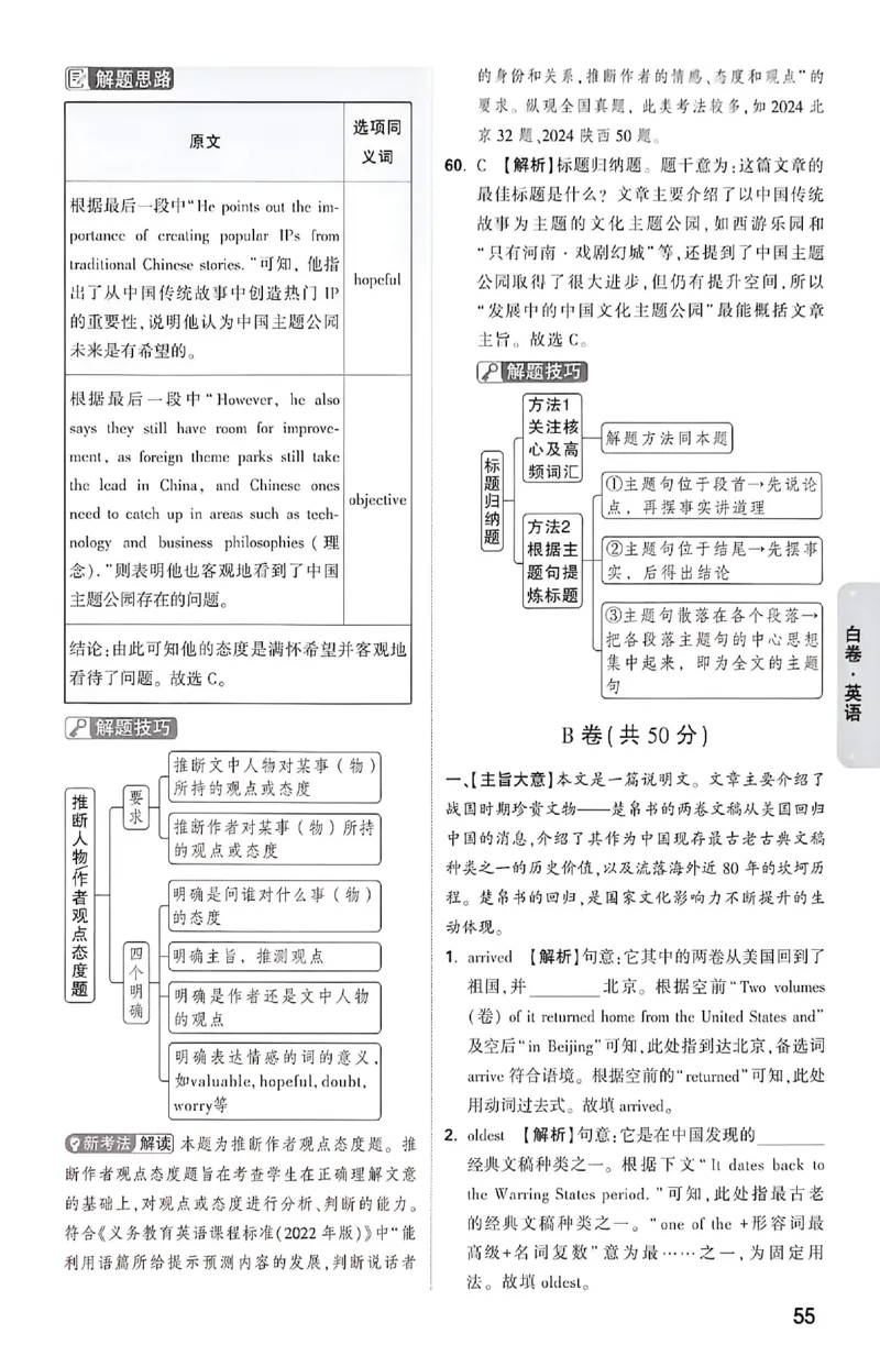 2026《万唯中考&bull;成都黑白卷》英语白卷答案_中考押题2026《中考押题》系列（9科全套实时更新中）_万唯2026版初中《万唯黑白卷》5科全套（成都）