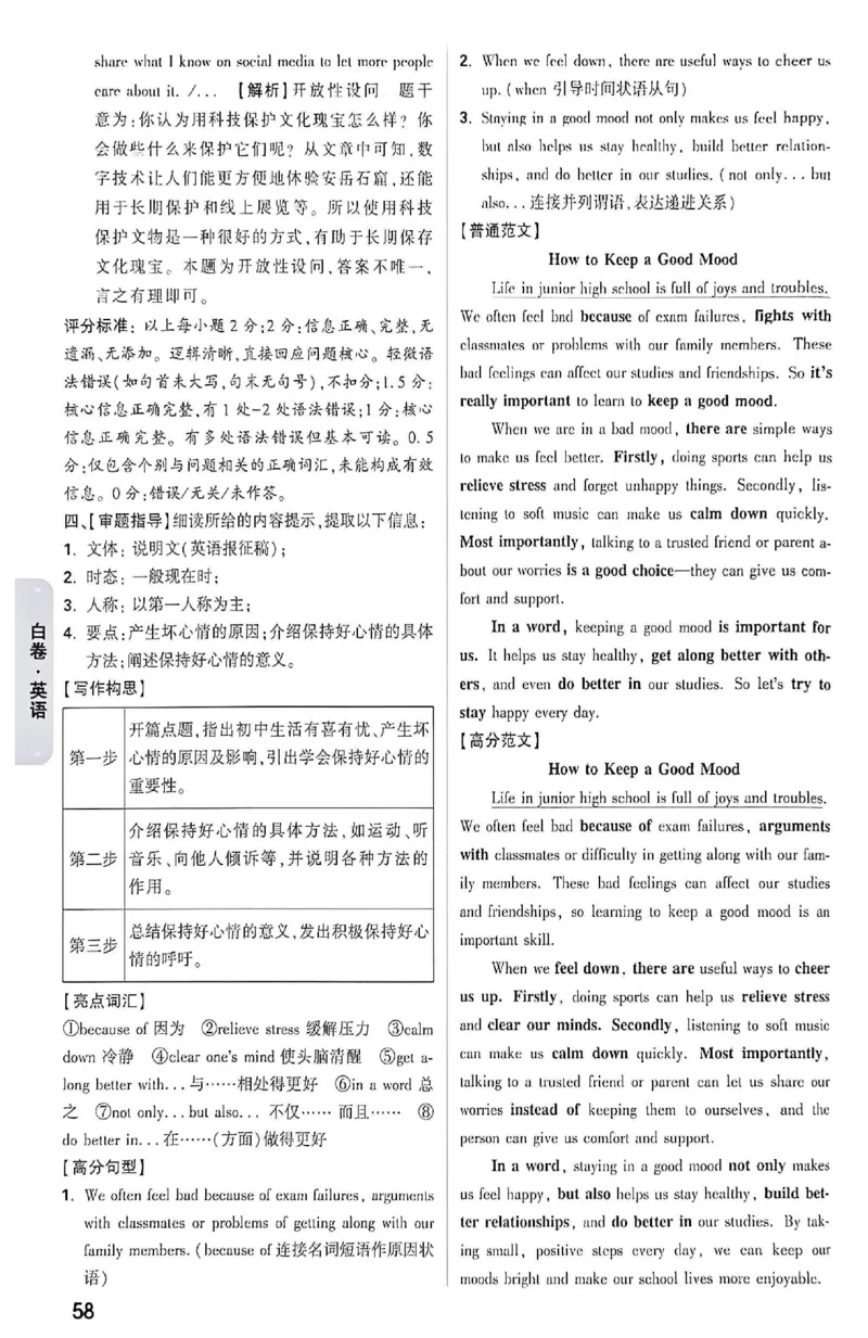 2026《万唯中考&bull;成都黑白卷》英语白卷答案_中考押题2026《中考押题》系列（9科全套实时更新中）_万唯2026版初中《万唯黑白卷》5科全套（成都）