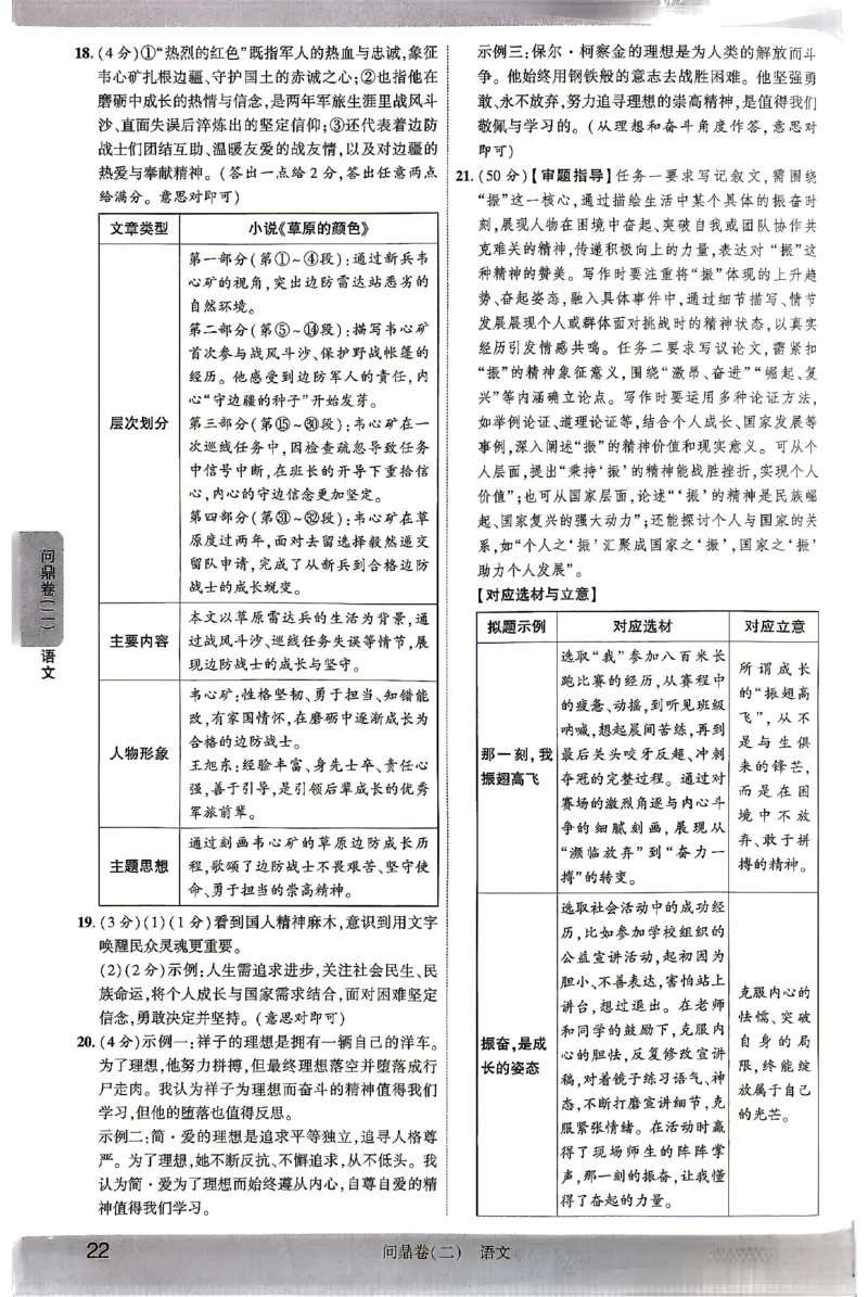 2026《河北中考&bull;问鼎卷》语文答案_中考押题2026《中考押题》系列（9科全套实时更新中）_2026版中考《问鼎一二卷》7科+考前天天练（河北）_2026《河北中考&bull;问鼎卷》语文