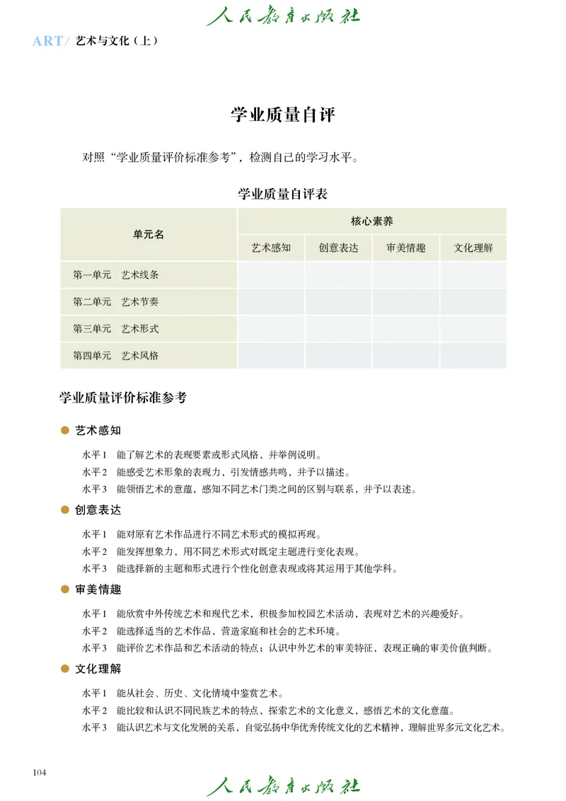 必修2艺术与文化（上）_高中三年全科资料_高中_高中电子教材_高中艺术_人教版