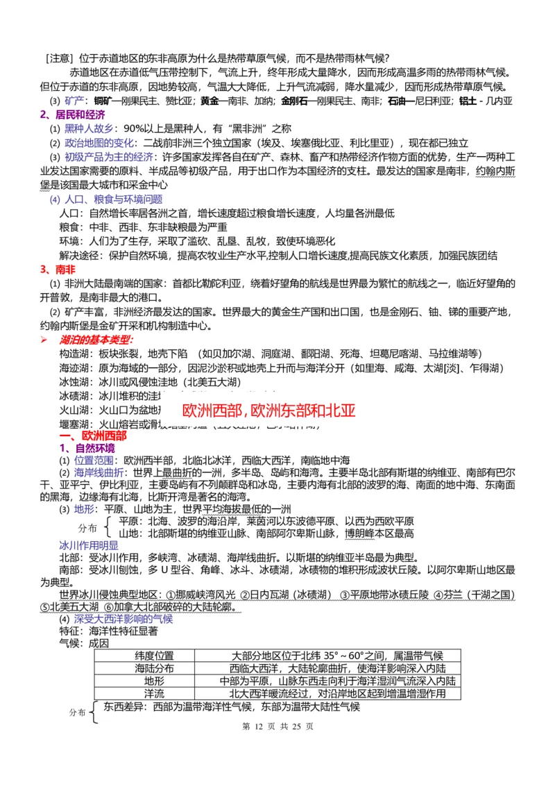 地理常识集合_高中三年全科资料_高中_高中知识点整理_地理