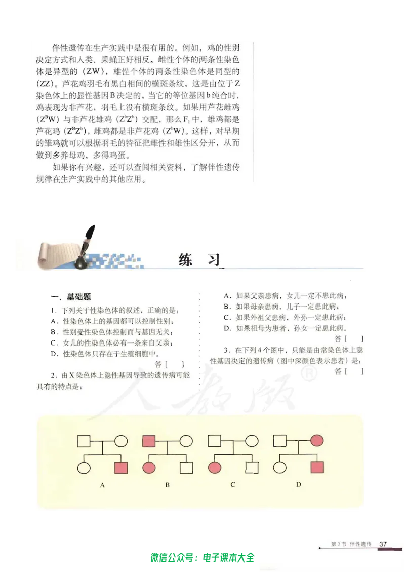 必修2《遗传与进化》_高中三年全科资料_高中_高中电子教材_旧教材_高中生物（人教旧版）_高中生物必修1-3（3本）