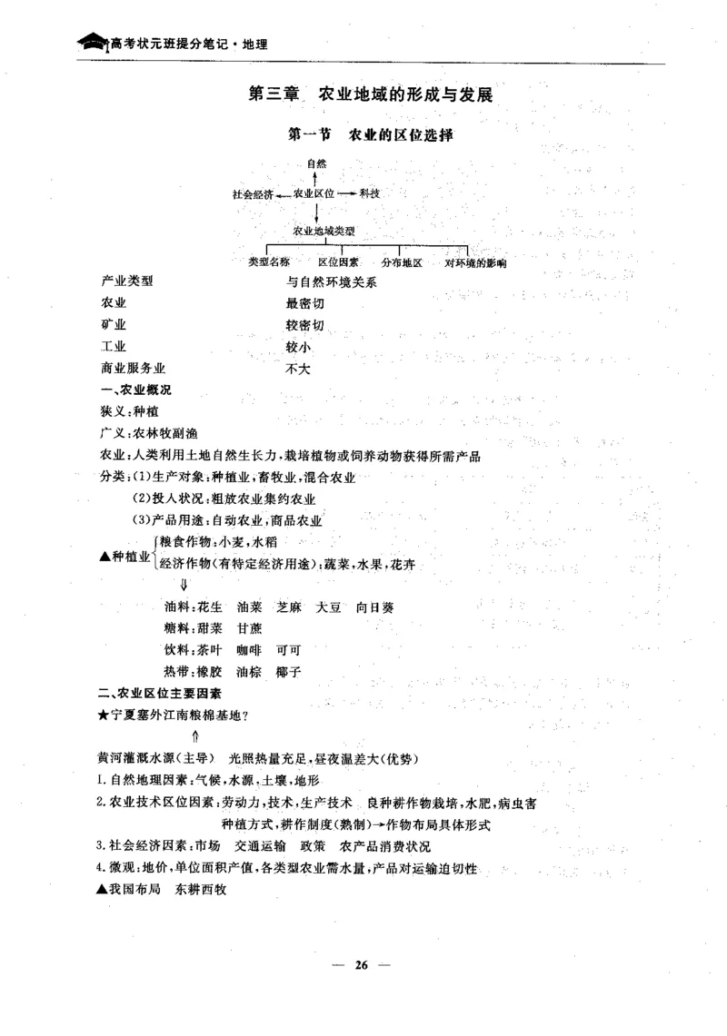 地理高考状元班提分笔记._高中三年全科资料_高中_高中1_《高考状元班提分笔记》