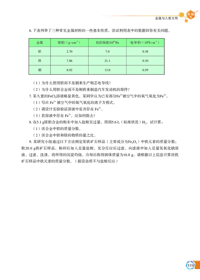 必修第二册（苏教版）_高中三年全科资料_高中_高中电子教材_高中化学_苏教版