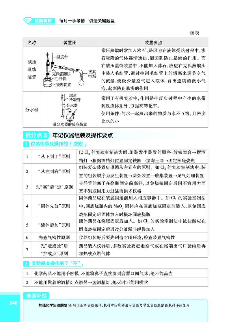化学答题模板_高中三年全科资料_高中_1高中基础资料包_24九科答题模板