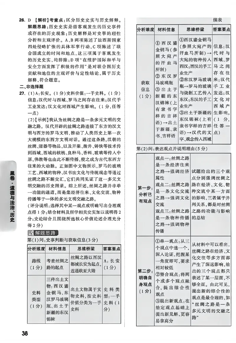 2026《万唯中考&bull;徐州黑白卷》阅卷评分标准_中考押题2026《中考押题》系列（9科全套实时更新中）_万唯2026版初中《万唯黑白卷》7科全套（徐州）