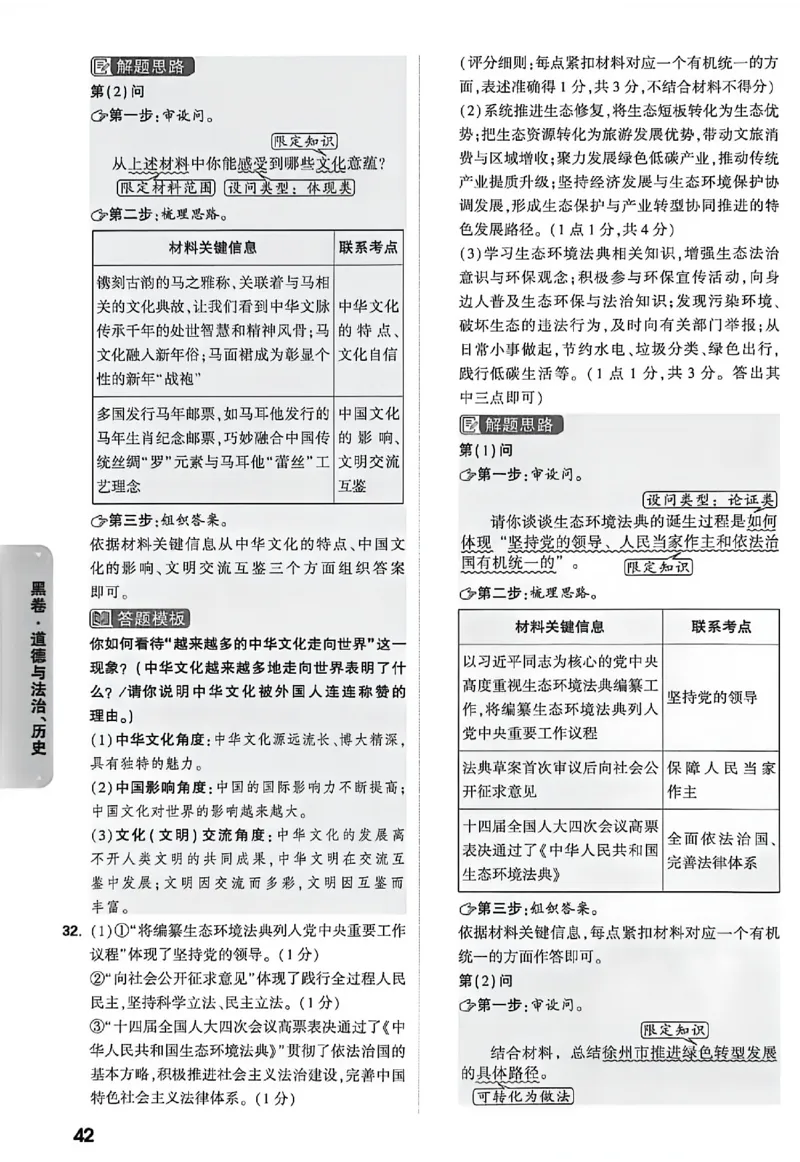 2026《万唯中考&bull;徐州黑白卷》阅卷评分标准_中考押题2026《中考押题》系列（9科全套实时更新中）_万唯2026版初中《万唯黑白卷》7科全套（徐州）