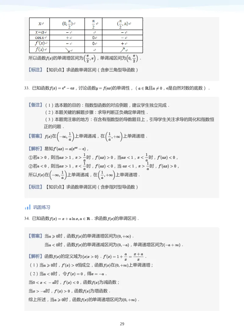 导数与单调性和极最值(教师版)_高中三年全科资料_高中_学而思高中数学（暑假衔接）面授升高..高二.高三_学而思高中面授升高三暑假讲义+题集（小一轮）