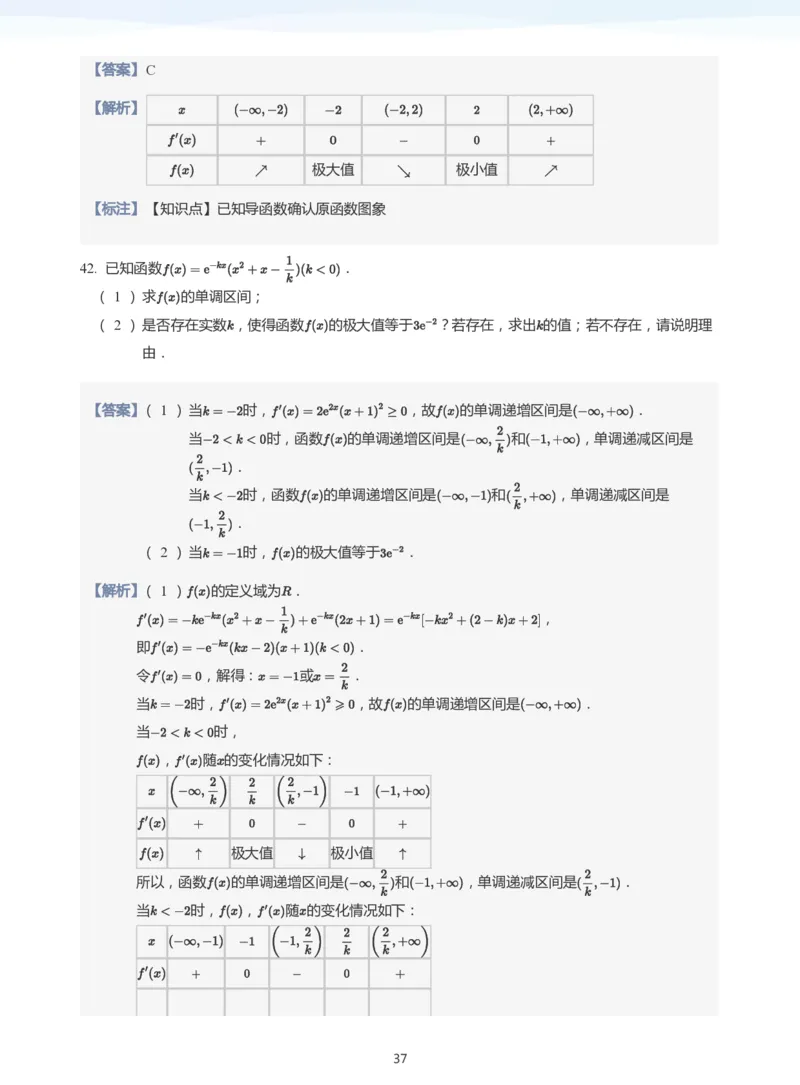 导数与单调性和极最值(教师版)_高中三年全科资料_高中_学而思高中数学（暑假衔接）面授升高..高二.高三_学而思高中面授升高三暑假讲义+题集（小一轮）