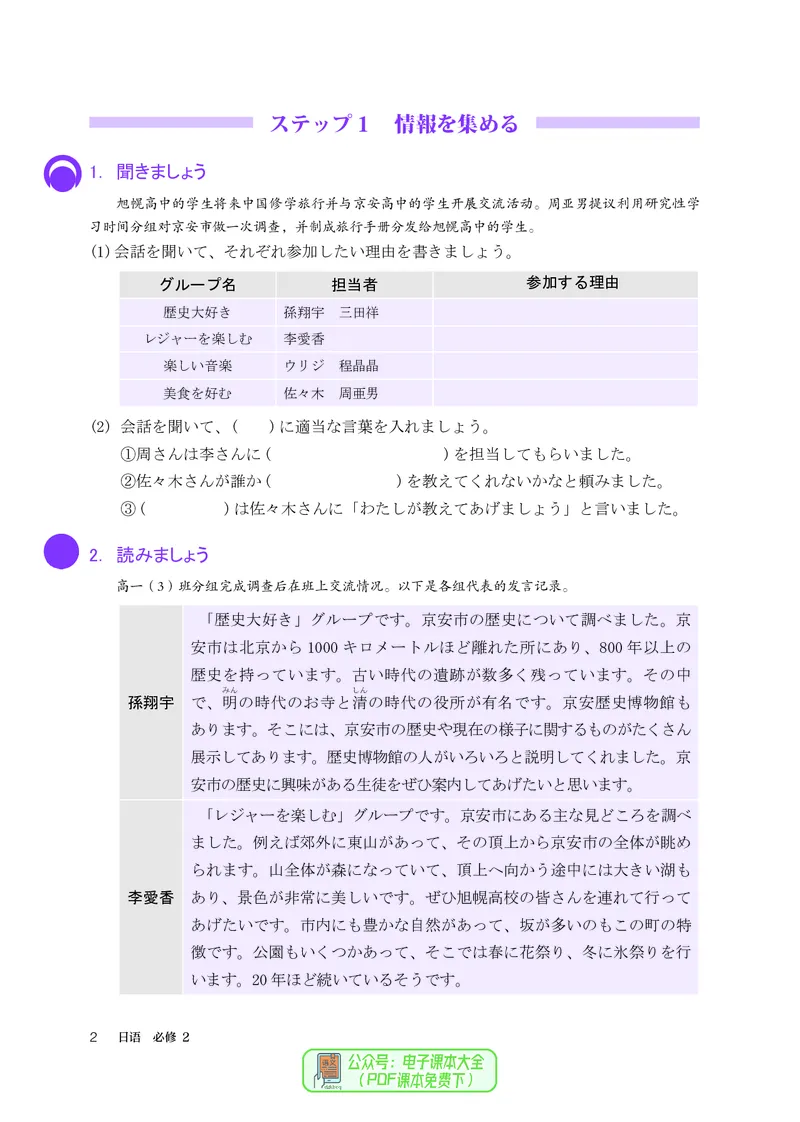 必修2_高中三年全科资料_高中_高中电子教材_高中日语
