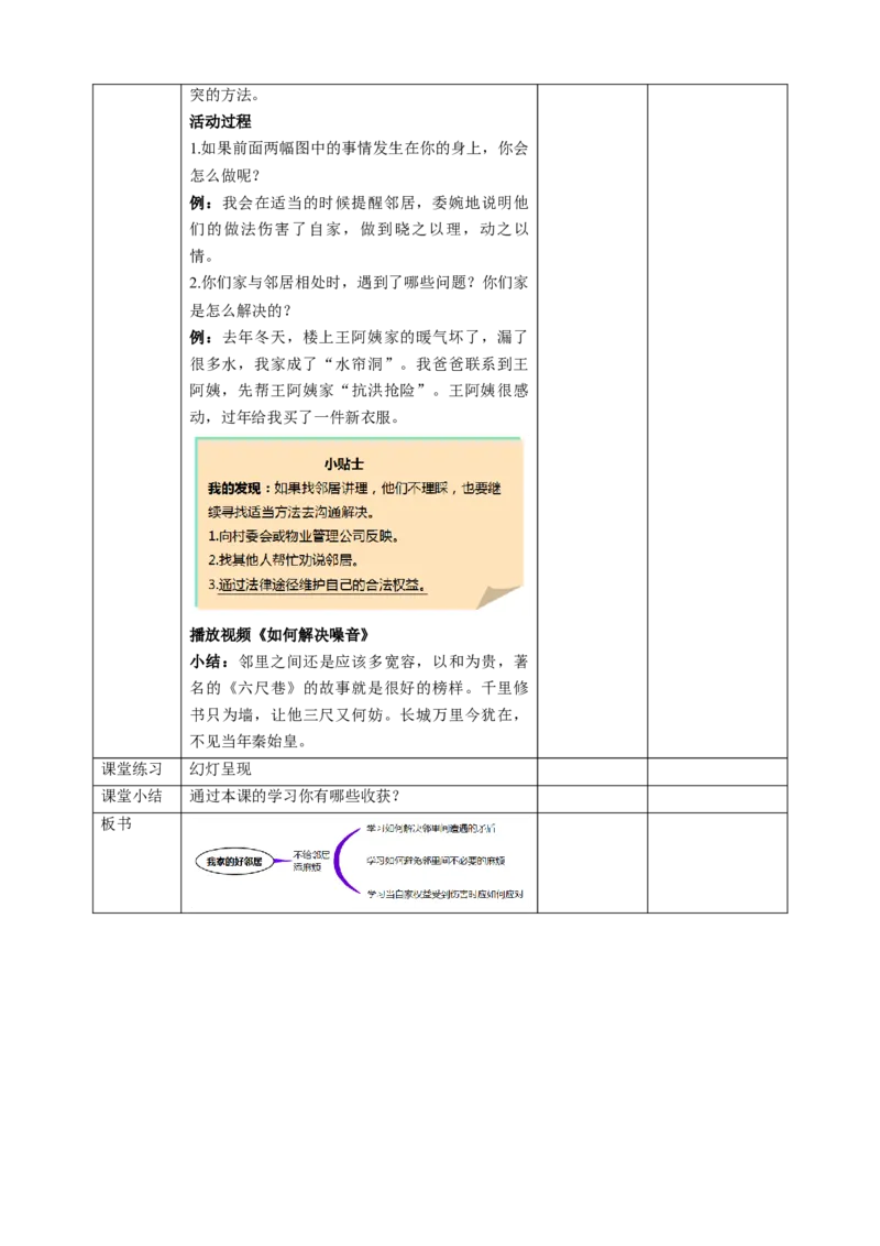 6.3不给邻居添麻烦教案_26新三年级道法下册（统编版）_版本二_教学课件_课件三无动画效果_6邻居家的小伙伴（第三课时）