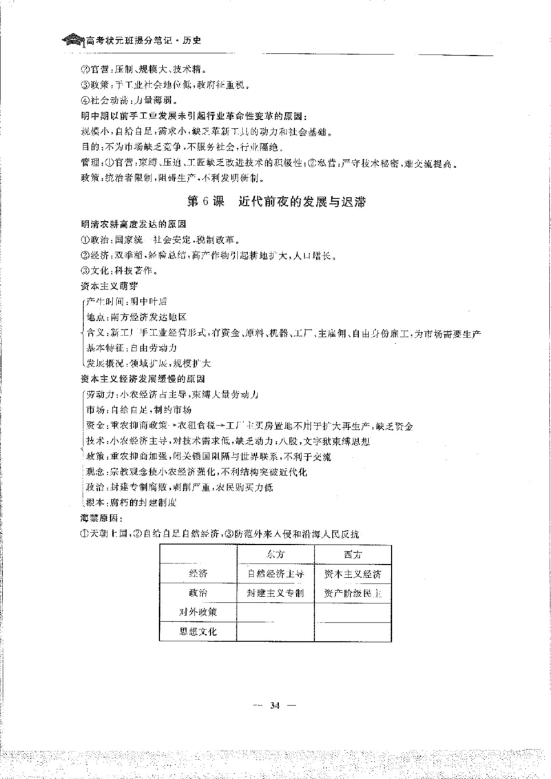 历史高考状元班提分笔记._高中三年全科资料_高中_高中1_《高考状元班提分笔记》