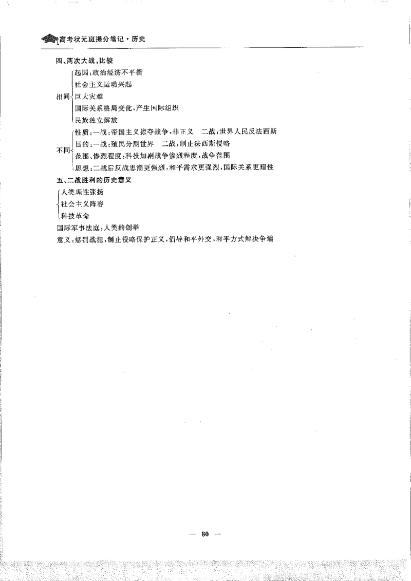 历史高考状元班提分笔记._高中三年全科资料_高中_高中1_《高考状元班提分笔记》