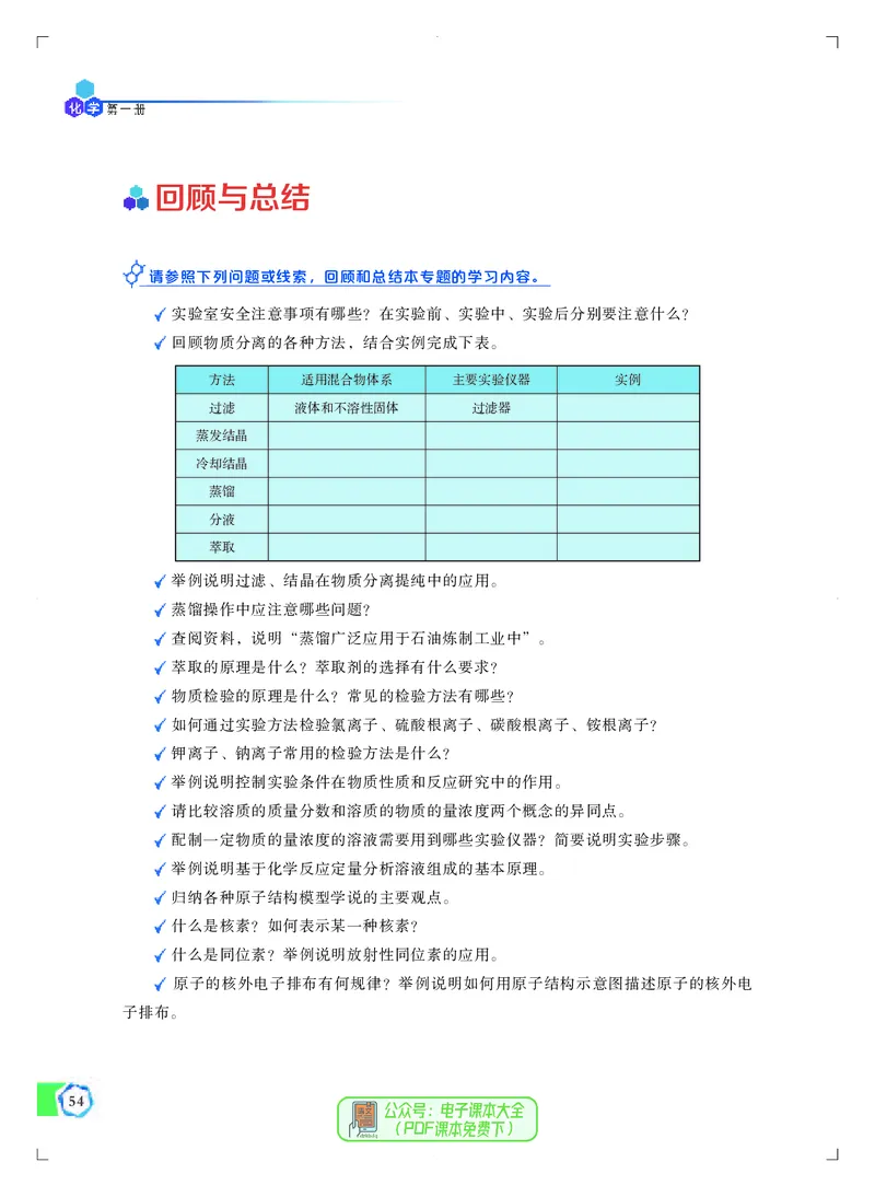 必修第一册（苏教版）_高中三年全科资料_高中_高中电子教材_高中化学_苏教版