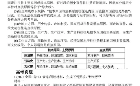 历史主观题解题模板_高中三年全科资料_高中_高中知识点整理_历史
