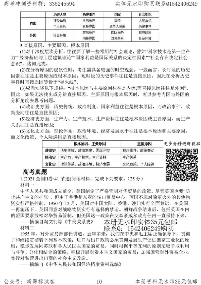 历史主观题解题模板_高中三年全科资料_高中_高中知识点整理_历史