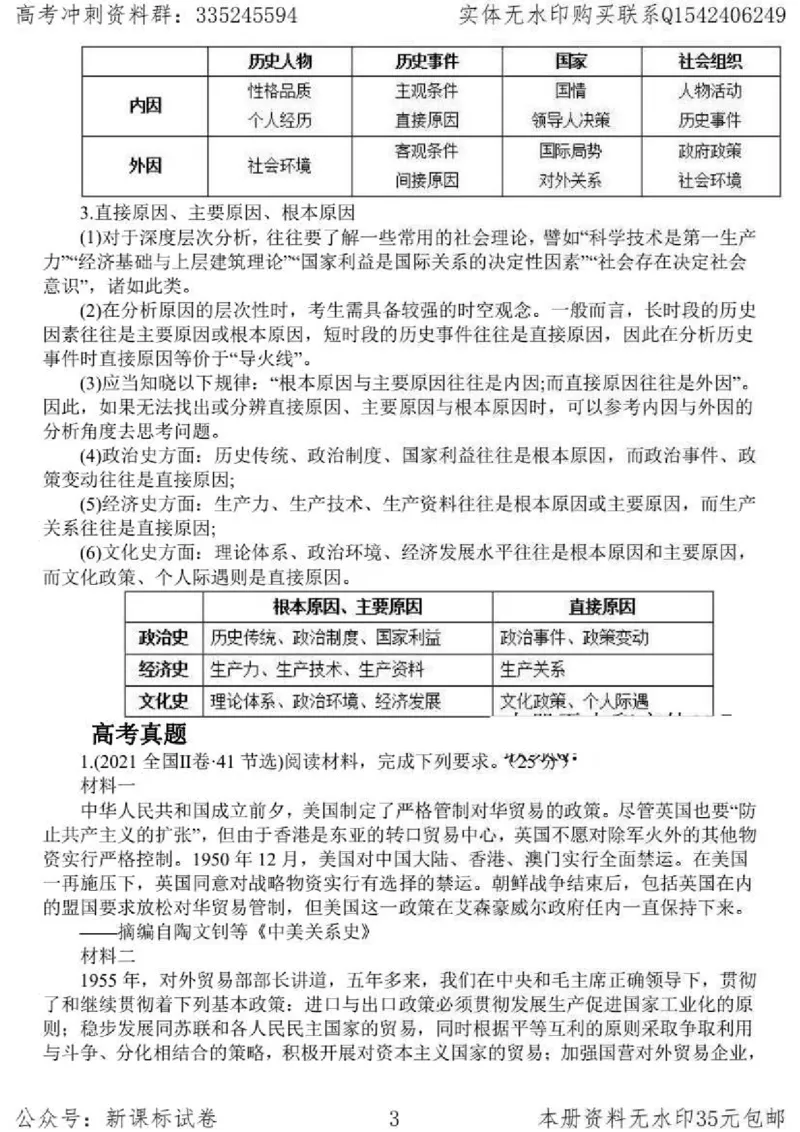 历史主观题解题模板_高中三年全科资料_高中_高中知识点整理_历史