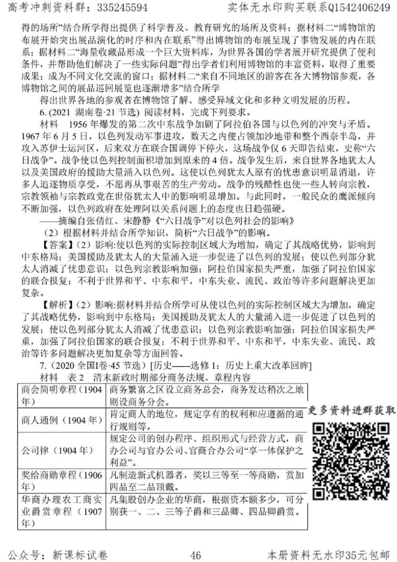 历史主观题解题模板_高中三年全科资料_高中_高中知识点整理_历史