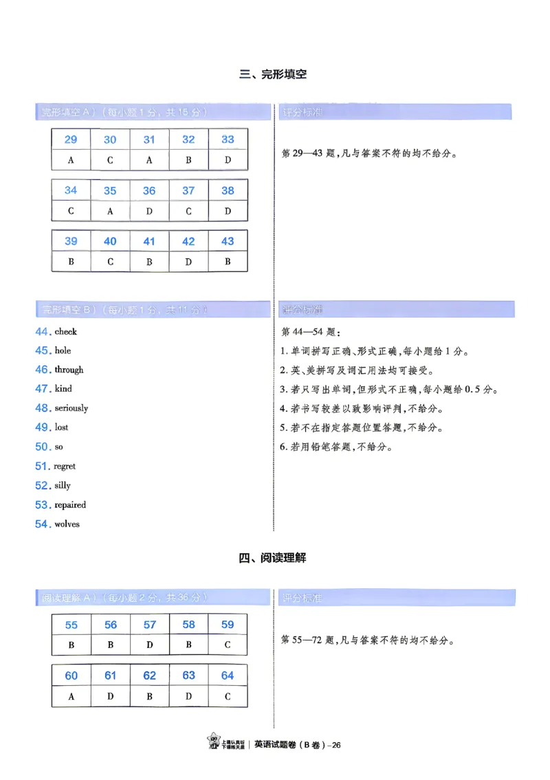 2026《天星密封卷&bull;江西中考临考预测卷》答案_中考押题2026《中考押题》系列（9科全套实时更新中）_2026版中考《天星临考预测卷》7科全套（安徽、河南、江西）