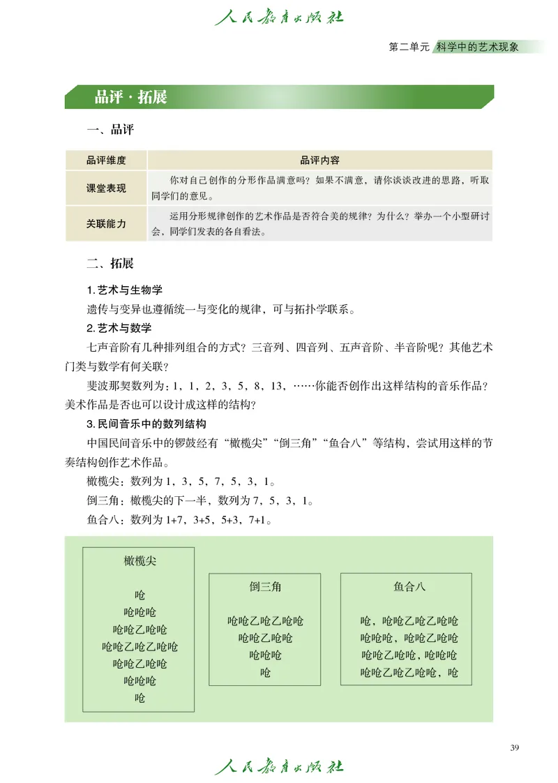 必修3艺术与科学_高中三年全科资料_高中_高中电子教材_高中艺术_人教版
